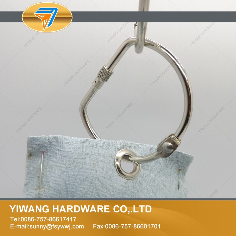 Newest Attractive Threaded Binder Ring manufacturer direct nickel plating screw lock binding ring D-shape ring