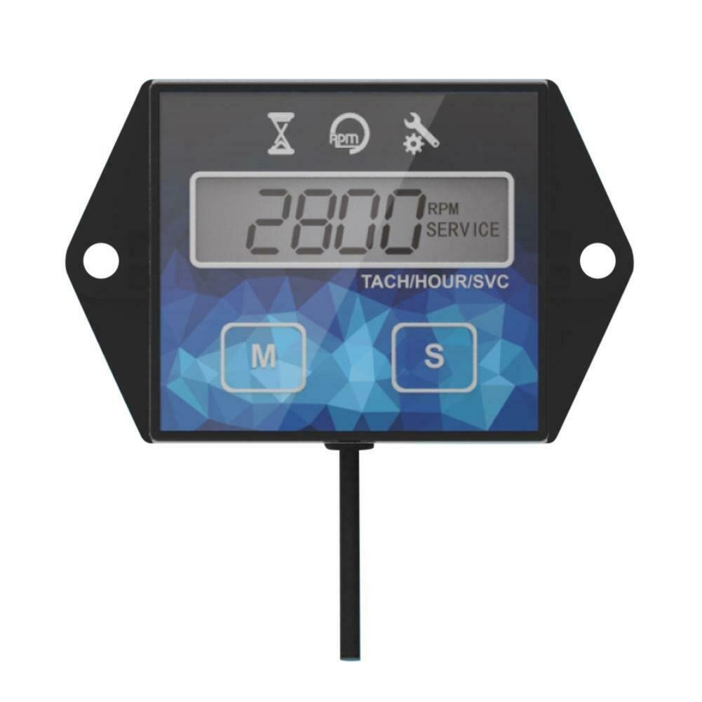 Motorcycle ATV Small Gasoline Engine Tachometer Hour Meter Speed ​​Timer ​​Reset Timers Maintenance Reminder Meter