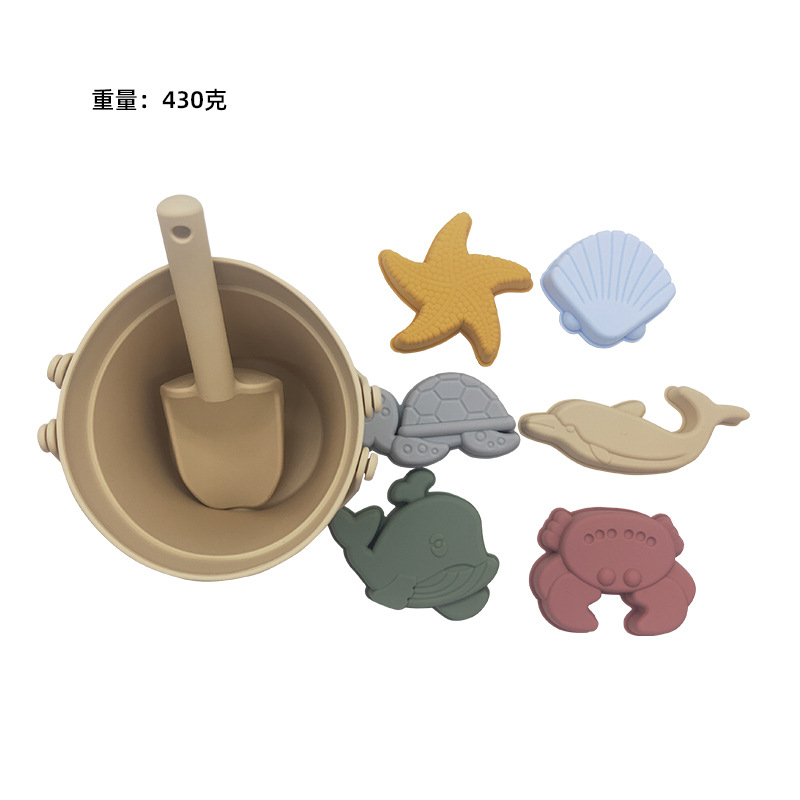 Summer Beach Toys Ins Style Soft Silicone Animal Model Sandbox Set Beach Play Swimming Sand Water Game Play Outdoor Toy For Baby: ATS200116A