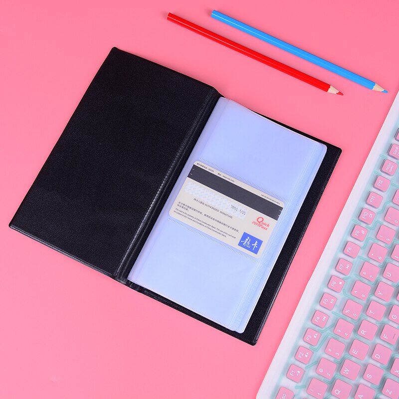 PU Leather 240 Cards Business Name Card Book Credit Card Holder Book Organizer