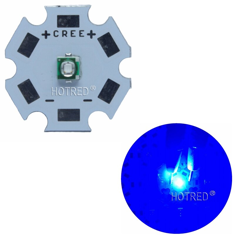 50 stuks 3 W LED SMD3535 Lampen Royal blauw Diep rood kan vervangen cree XPE zaklamp Bron met heatsink 450nm /660nm Diode