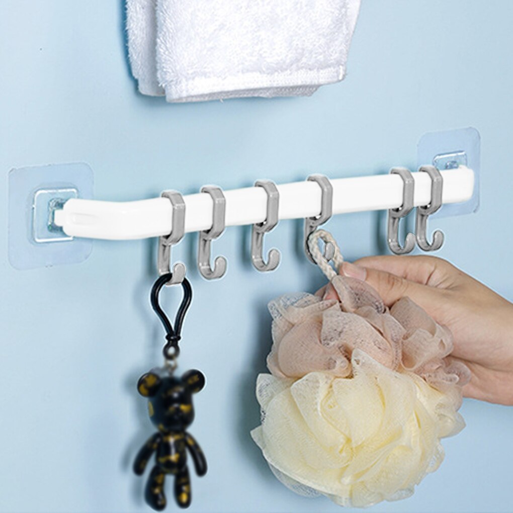 Recableght Kleverige Kapstok Rack Badkamer Hoed Robe Haken Voor Handdoeken Wandmontage Voor Keuken Slaapkamer Hanger Gereedschap Multi-functie