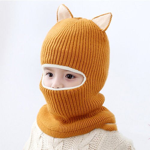 Kid Beanies Cap Scarf Set Kid Plush Ball Baby Girls Scarf Set Winter Warm Caps For Boys Girls 2-6 years old: M