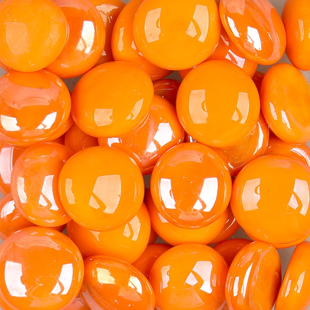 Pierres précieuses en verre opale moyen, 200g/38 pièces, 17-22mm, gouttes de perles, pépites, rouge Orange Opaque, bricolage, mosaïque, artisanat: DO51