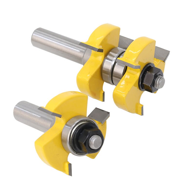 1-1/2" 2 Bit Tongue and Groove Router Bit Set - Joint Assembly Router Bit Set 1-1/2" Stock Wood Cutting Tool-RCT15210