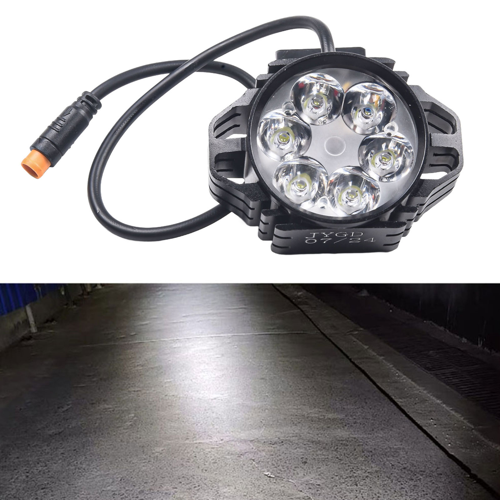 36 v/48 V Elektrische Fiets Front Light 4pin 3pin Waterdichte Optiops LED Front Light Waterdichte E-bike Koplamp Onderdelen