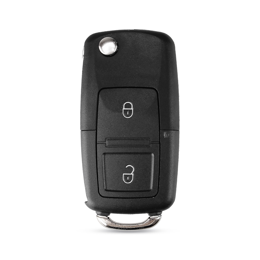 Keyyou para vw golf 4 5 passat b5 b6 polo touran para seat para skoda chave 2/3 botões da aleta escudo chave do carro fob sem lâmina: 2 botões