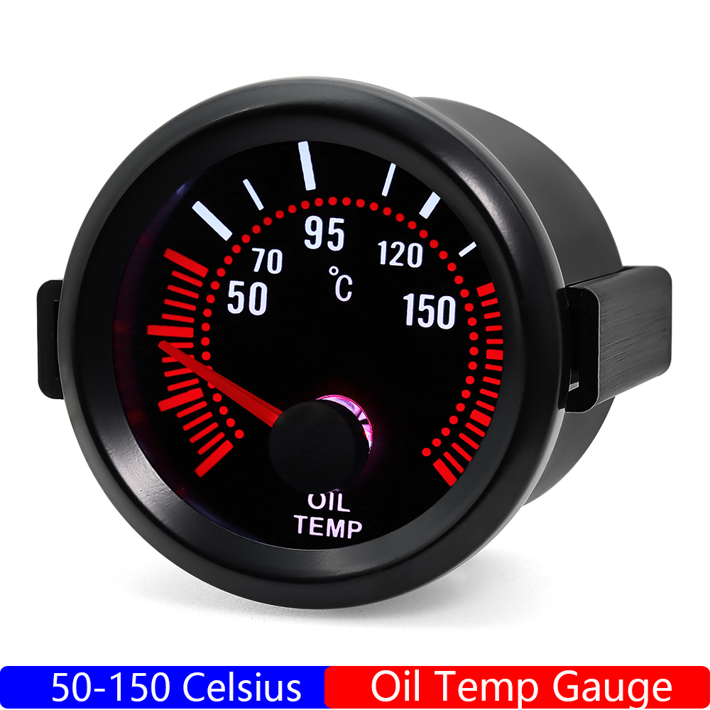 Universal Gasoline Car 2" 52MM Tachometer/Water Temperature/Oil Temp Meter/Boost Meter PSI Bar/Oil Pressure Gauge Voltmeter 12V: Brown
