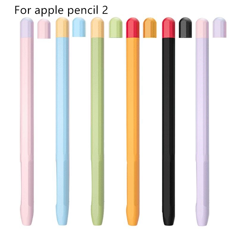 Protective Safety Case For Apple Pencil 2 Anti-lost Anti-Shock Silicone Sleeve Cover For Ipad Tablet Touch Pencil 2 Kits