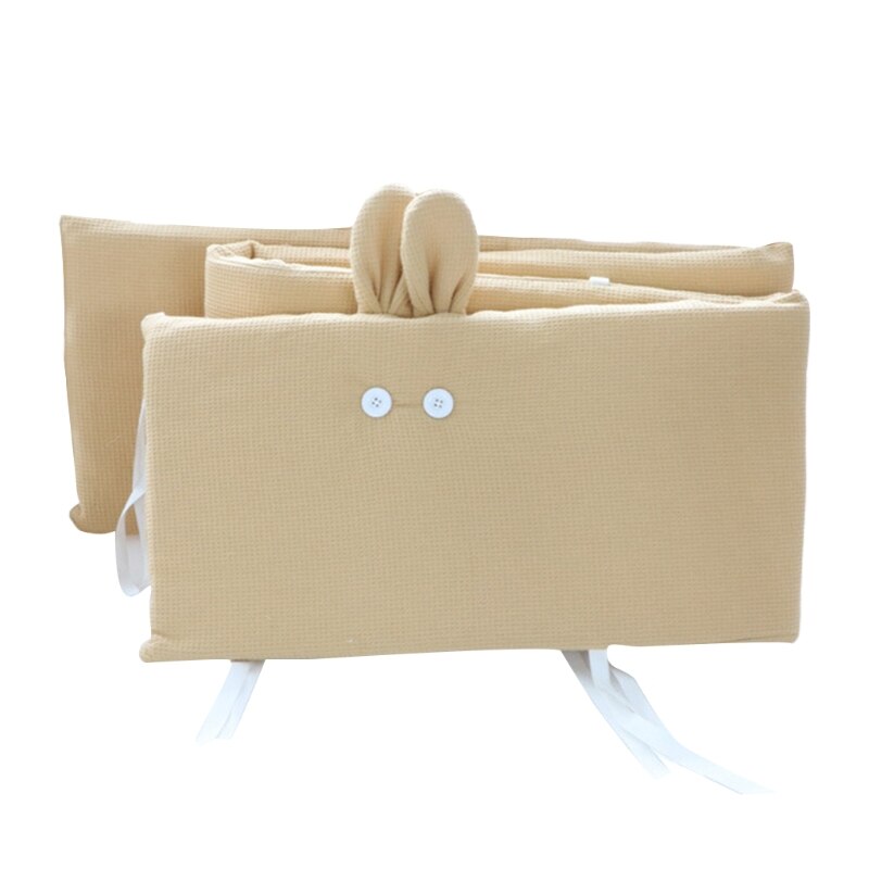 200x32cm Baby Nestchen Anti-kollision Kissen für Neugeborene Mädchen Junge Krippe Stoßfänger Baby Kindergarten Kissen: Kaffee Farbe