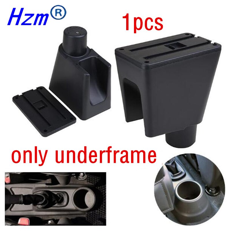 Armrest box For Chevrolet Spark III avro Rotatable PU Leather Central Store Content box with USB Interface Car accessories: only underframe