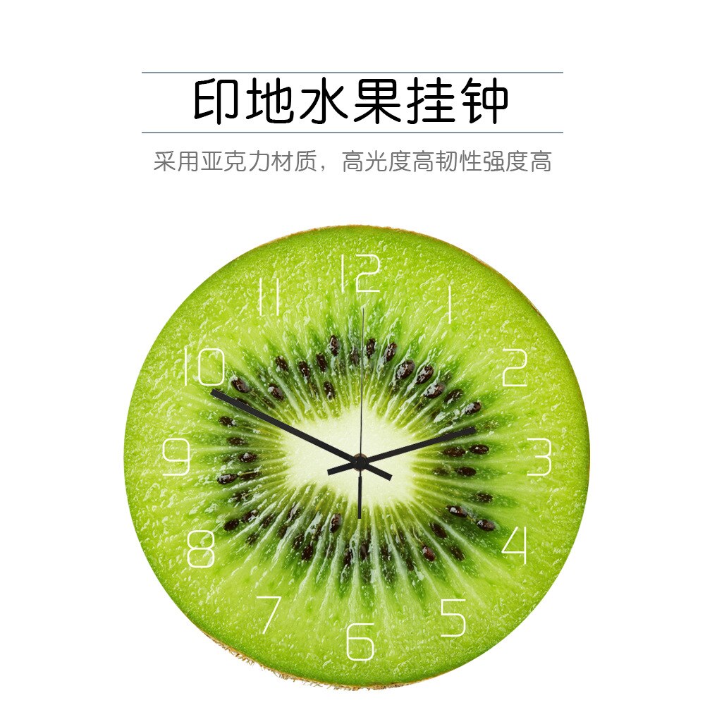 Schlafzimmer Glas Wanduhr nordisch Große Moderne Küche Wanduhren Dicken Uhren Neuheit Wohnzimmer Uhr Wohnkultur: Kiwi