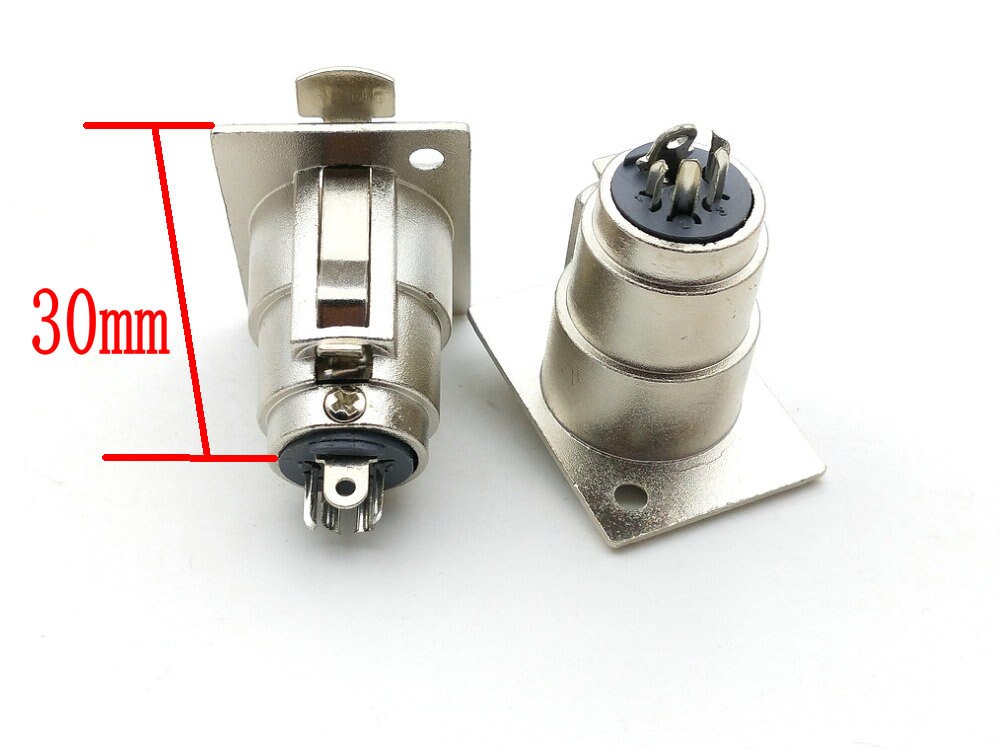 2 PCS metal 4 pin FEMALE XLR Chassis Mounted Socket panel Connectors