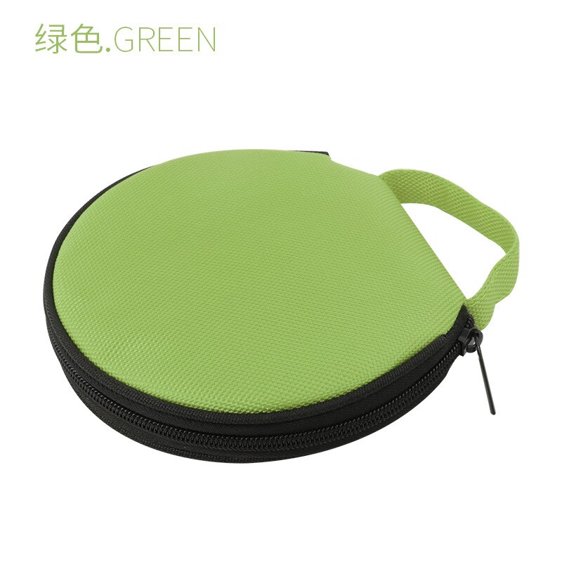 Portable CD DVD Case 20 Capacity Oxford Cloth Storage Bag Round Holder with Zipper for Home Car CD Box Bag: Light Green