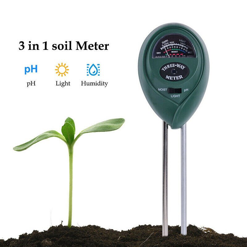 3 i 1 jordtester vannfuktighet lys ph testmåler til hageplanter såing jord test til hjemmeplanter, hage plen og gård t