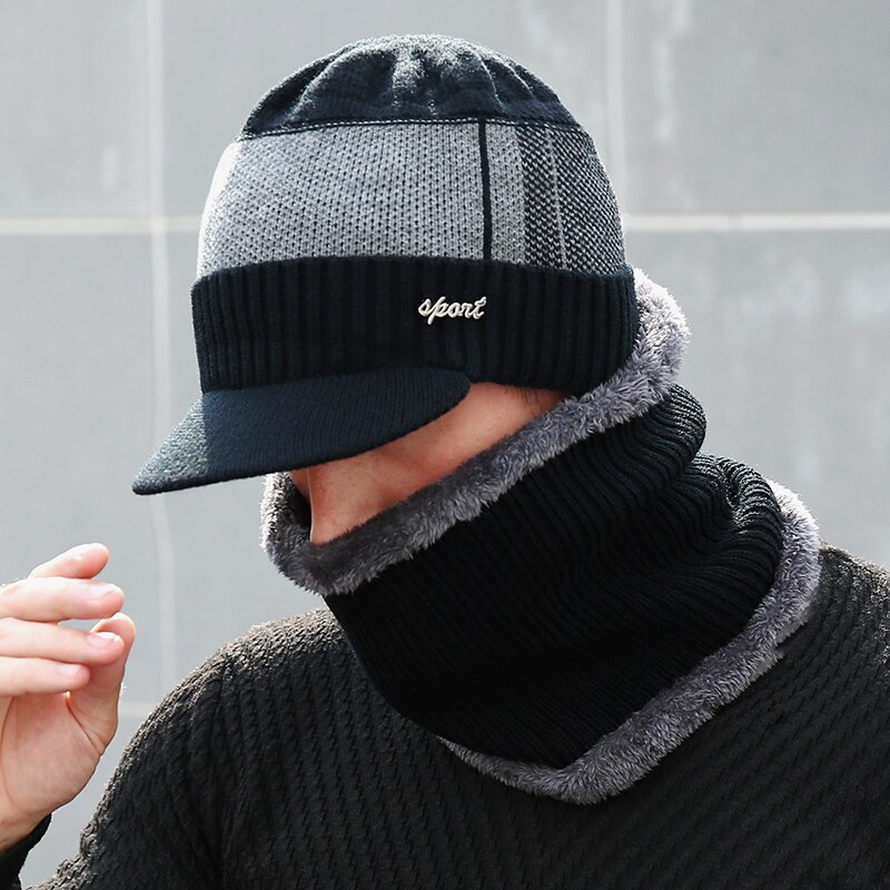 Chapeaux d'hiver pour hommes, bonnets, casquettes d'hiver, écharpes en laine, cagoules, masques, bonnets tricotés