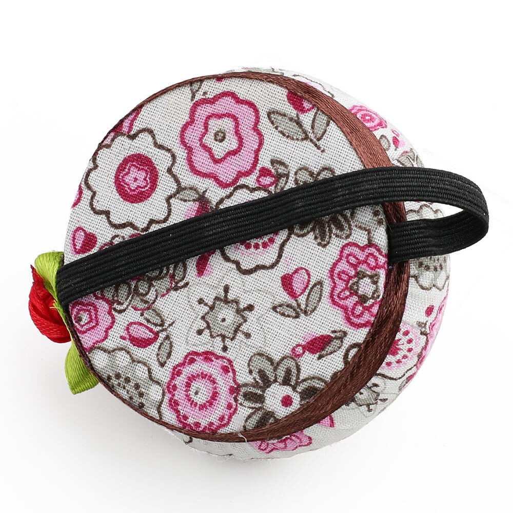 Hjemme-diy-nålepude håndværksværktøj elastisk rem synåleholder blomsterfarve kvinder søm håndarbejde tilbehør nålepude
