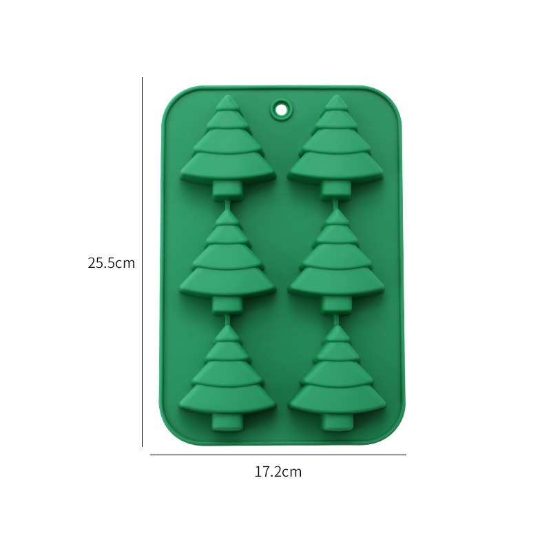 Stampo in silicone per candele per albero di Natale 3D kit per realizzare candele natalizie fai-da-te Sapone fatto a mano Gesso Strumenti di cottura in resina Regali di festa: Luce Verde