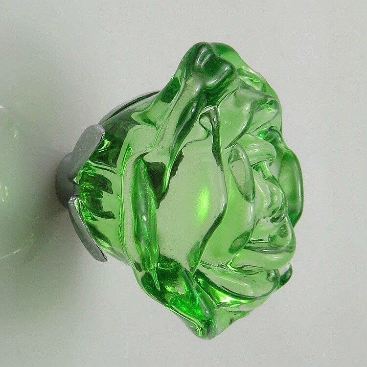 30mm- farvet simulation rose diamant dørhåndtag krystal glas skabsskuffe træk køkkenskabsdør garderobehåndtag hardware: -en