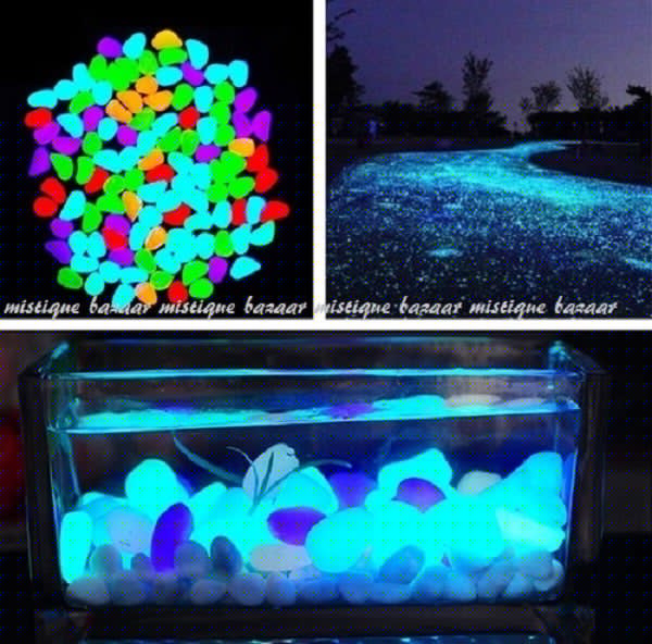 Wystrój ogrodu świecące kamienie wielokolorowy blask w ciemnym ogrodzie ozdoba krajobrazu dekoracja akwarium na zewnątrz akwarium żwirowe