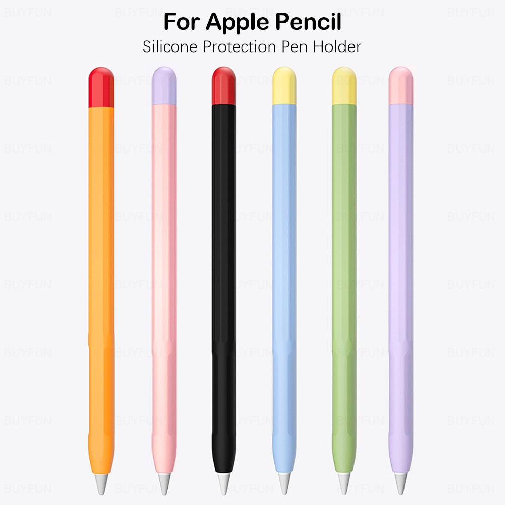 Cubierta protectora de silicona para lápiz Apple 1, 2, Pencil1, lápiz táctil Pencil2, funda para lápiz Apple de piel