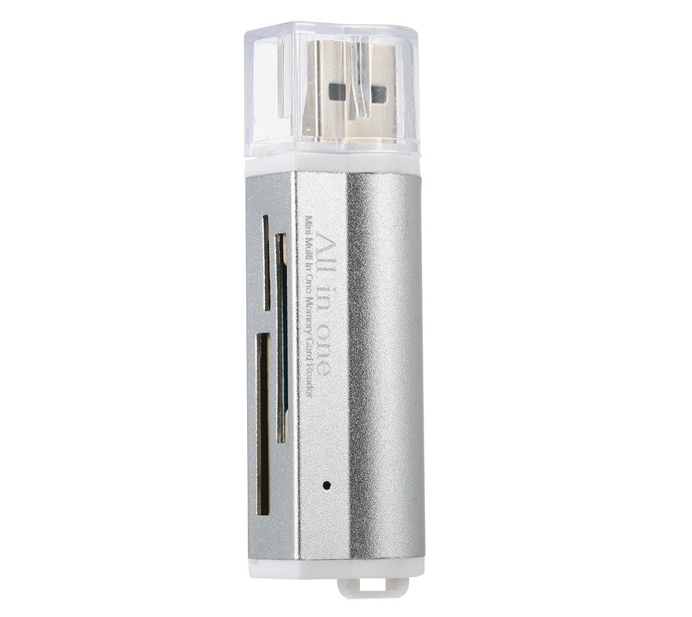 Memory Card Accessories Multi All in One Card Reader USB 2.0 Sliver Mini Adapter Portable Card Reader For SD/ Micro SD / TF Card: C02