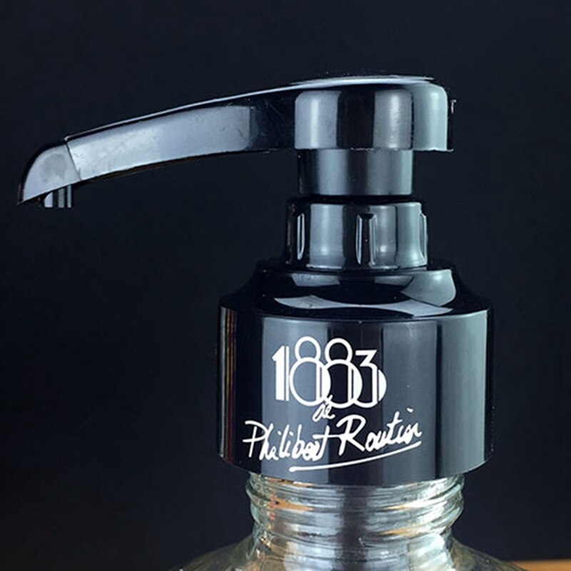 4 Stck Kaffee 1 Liter Spender Sirup Pumpe Schwarz Flüssigkeit Spender für Monin Sirup 10Ml Saft Flasche Spender Pumpe