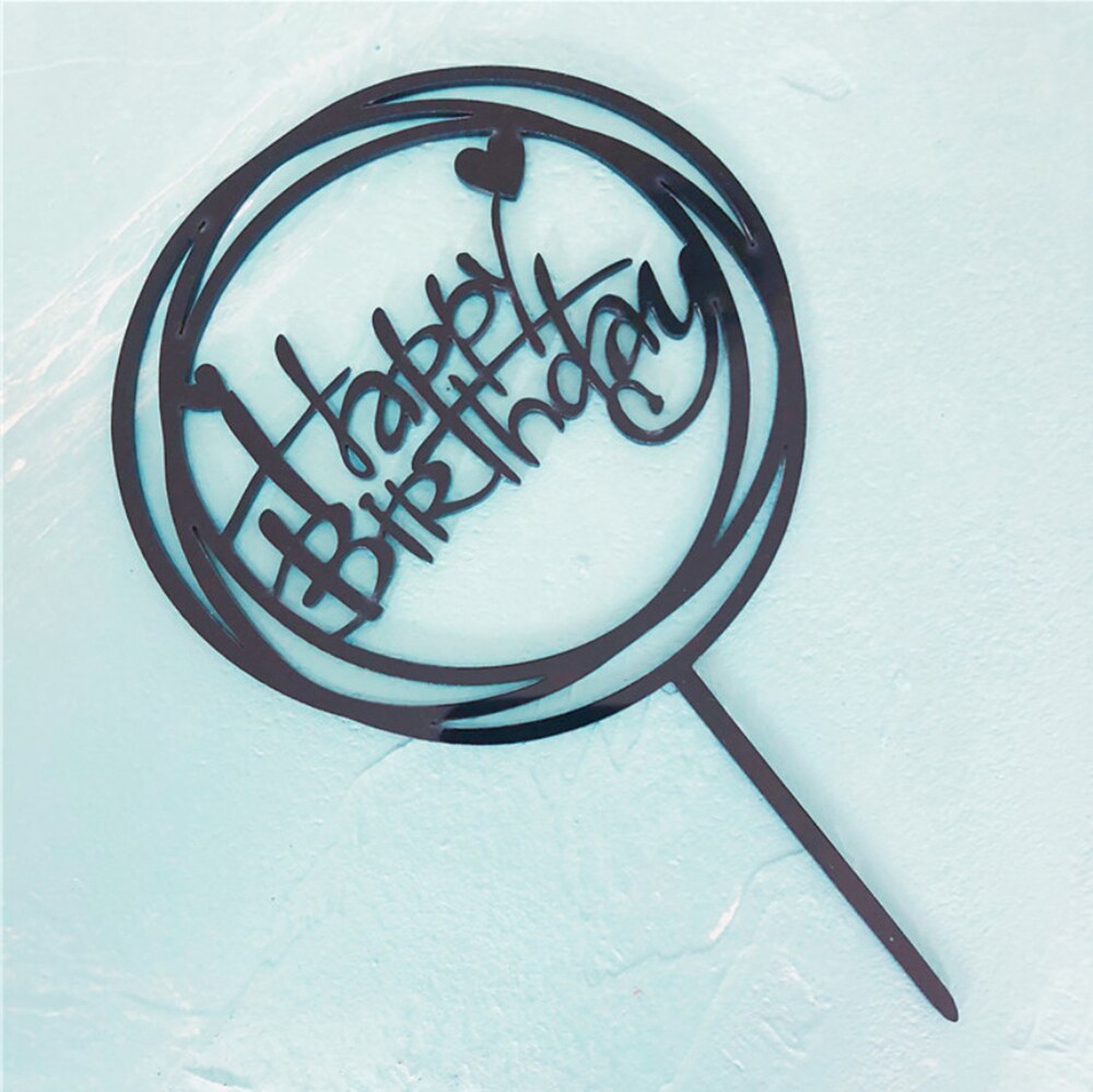 Happy Birthday Love Cake Topper Decoration Cupcake Flag Birthday Party Decorative Props Wedding Baby Shower Cupcake: 17