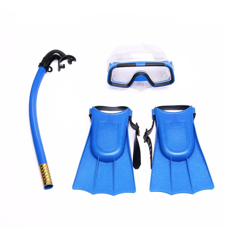 Mask and Snorkel Dive Set Silicon Blue - Junior