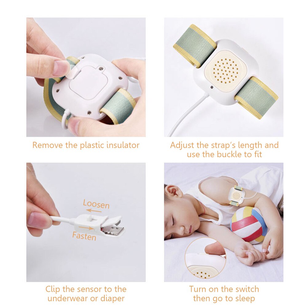 Arm Wear Bed-wetting Sensor Alarm For Baby Toddler Adults Potty Training Wet Reminder Sleeping Enuresis