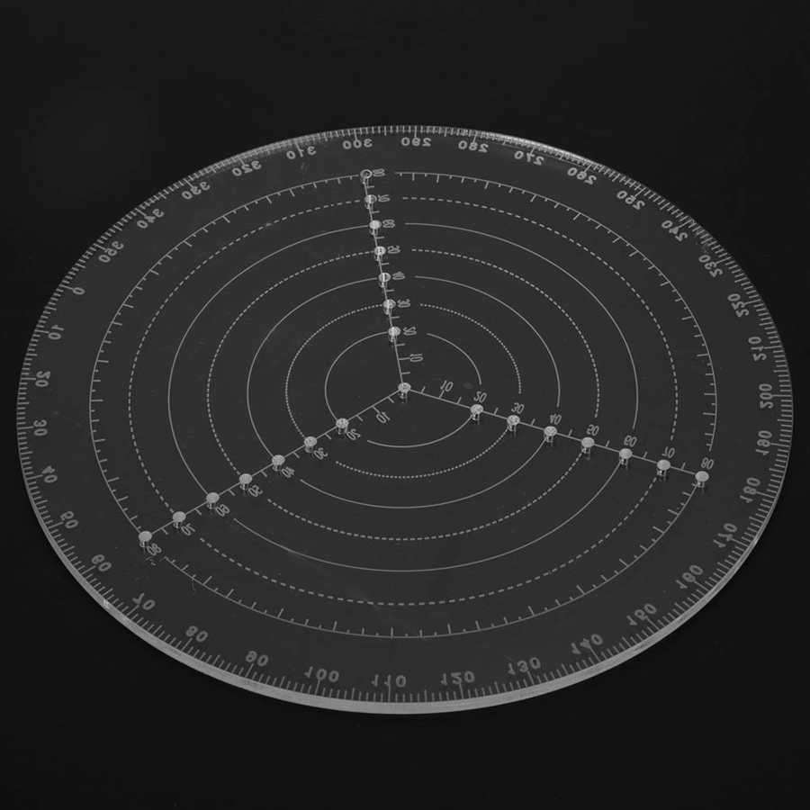 200mm Clear Clear Acrylic Round Center Finder Compass for Woodturning Lathe Work Drawing Circles Centering Tool Circle Gauge