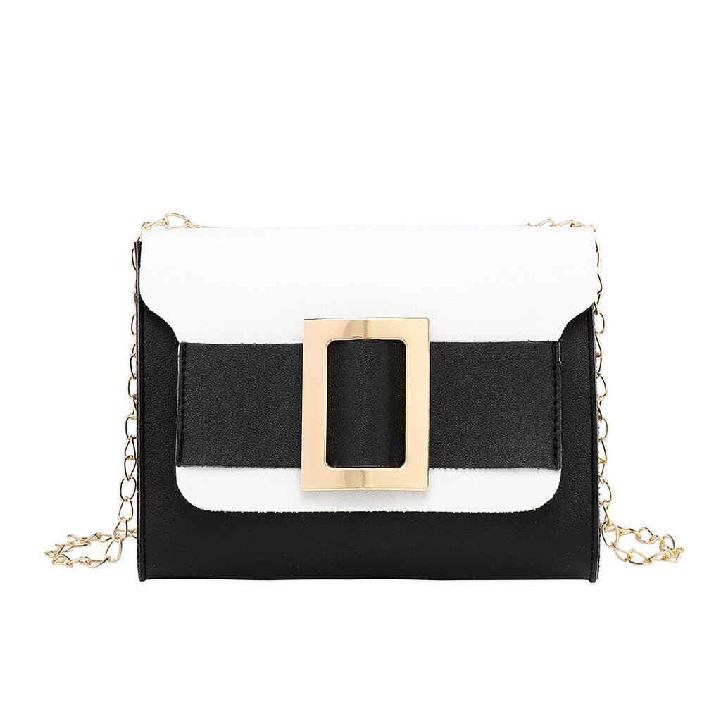 25 # moda feminina all-purpose ombro mensageiro casual selvagem crossbody retalhos simples pacotes de peito de viagem: Black 