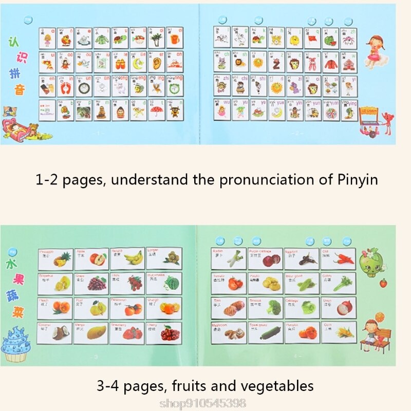 Kids English Chinese Learning Machine Early Education Intelligence Puzzle Storybook Point Reading Bilingual Book N24 20