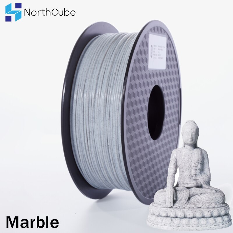 Northcube 3D Printer Filament Marmer Zoals Pla Gloeidraad 1.75Mm 1Kg Dimensionale Nauwkeurigheid +/- 0.05Mm Wit kleur Voor 3D Printer