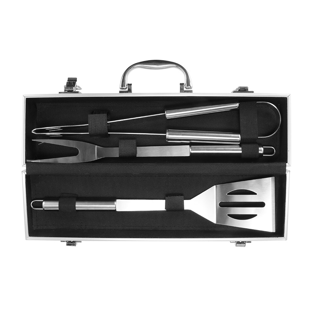 3PCS Stainless Steel BBQ Tools Set Barbecue Grilling Utensil Accessories Camping Outdoor Cooking Tools BBQ Grill Utensil Set