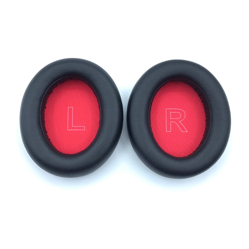 Housse de coussin d'oreille pratique, 2 pièces, Compatible avec Anker-Soundcore Life Q10: Rouge