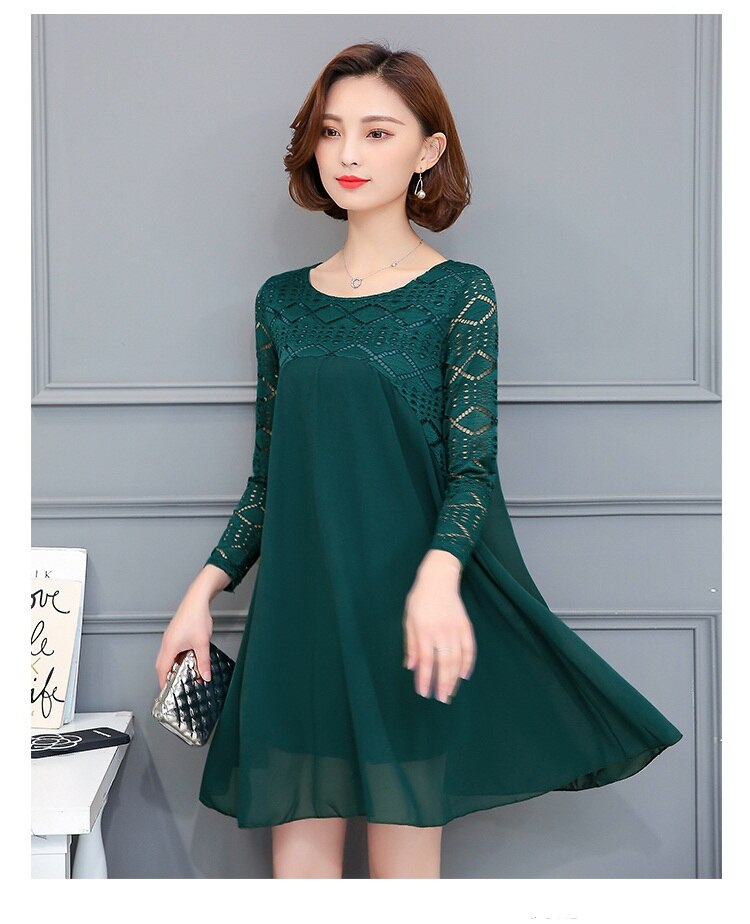 Spring Plus Size Maternity clothes Lace Long Sleev...  Grandado