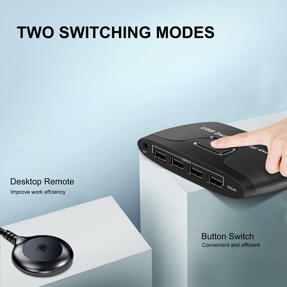 Usb kvm switch usb 2.0 switcher kvm switch för windows 10 pc tangentbord mus skrivare 4 st delar 4 enheter usb switch väljare