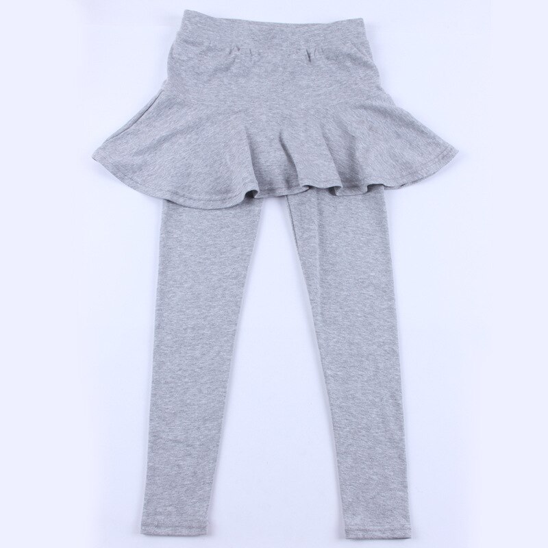 Flickor leggings kläder sockervadd färg byxkjol för flicka barn tonårsbyxor byxor barnkläder 3-10 år: Grå / 6
