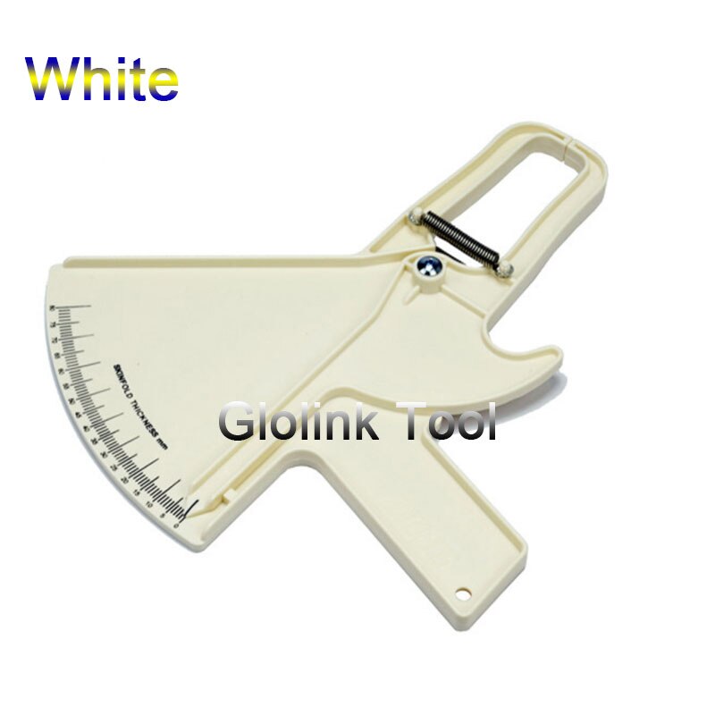 0-80mm plicometro slim guide caliper kropsfedt caliper hudfold caliper krop caliper fedt tester tlicometros: Hvid