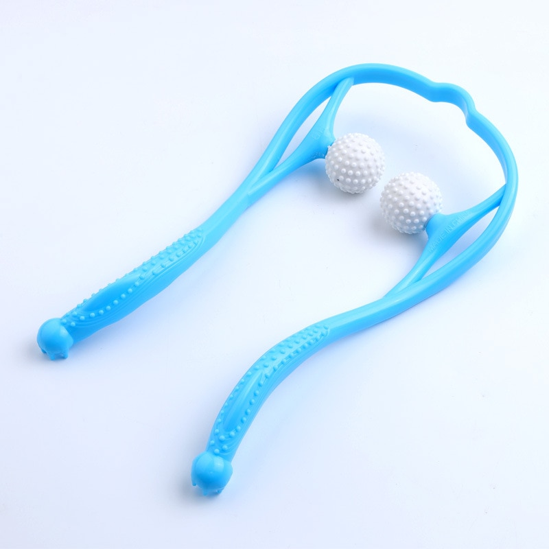 Kneading Neck Massager Therapy Manual Clip Neck and Shoulder Dual Trigger Point Roller Tool Relieve Hand Pressure Deep Massage