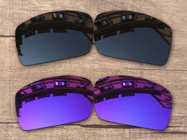 Vonxyz 20+ Color Choices Polarized Replacement Lenses for-Oakley Oil Drum Frame: Black and Violet