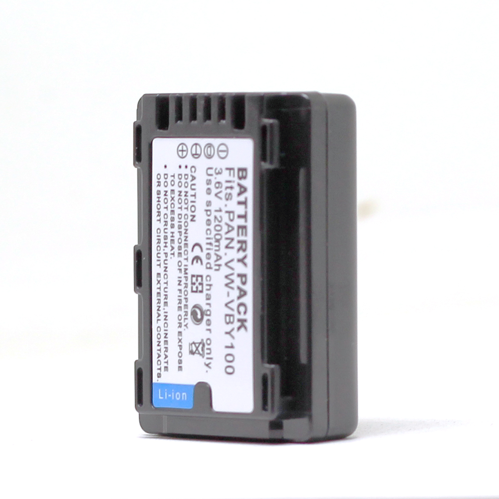 Doscing 1 st 3.6 V 1200 mAh VW-VBY100 Oplaadbare Batterijen Voor Panasonic HC-V110 V110GK V110K V210GK Camera Batterij