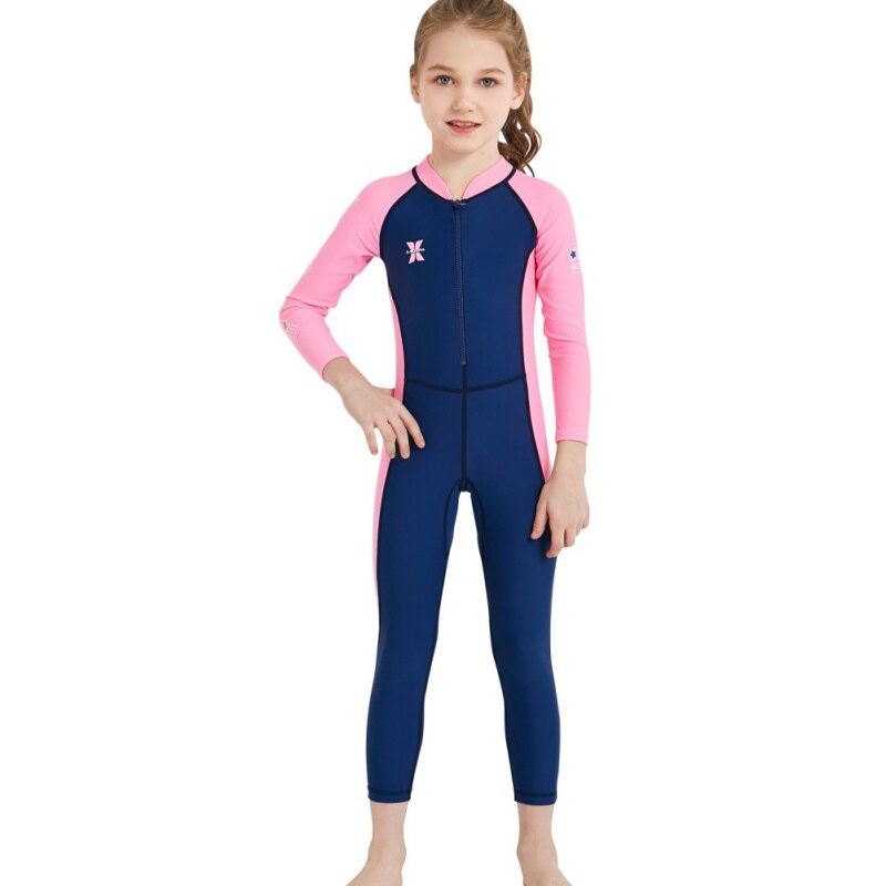 The One-piece Neoprene Kids Diving Suit Wetsuit children for boys girls Keep Warm Long Sleeves UV protection Swimwear: L / S