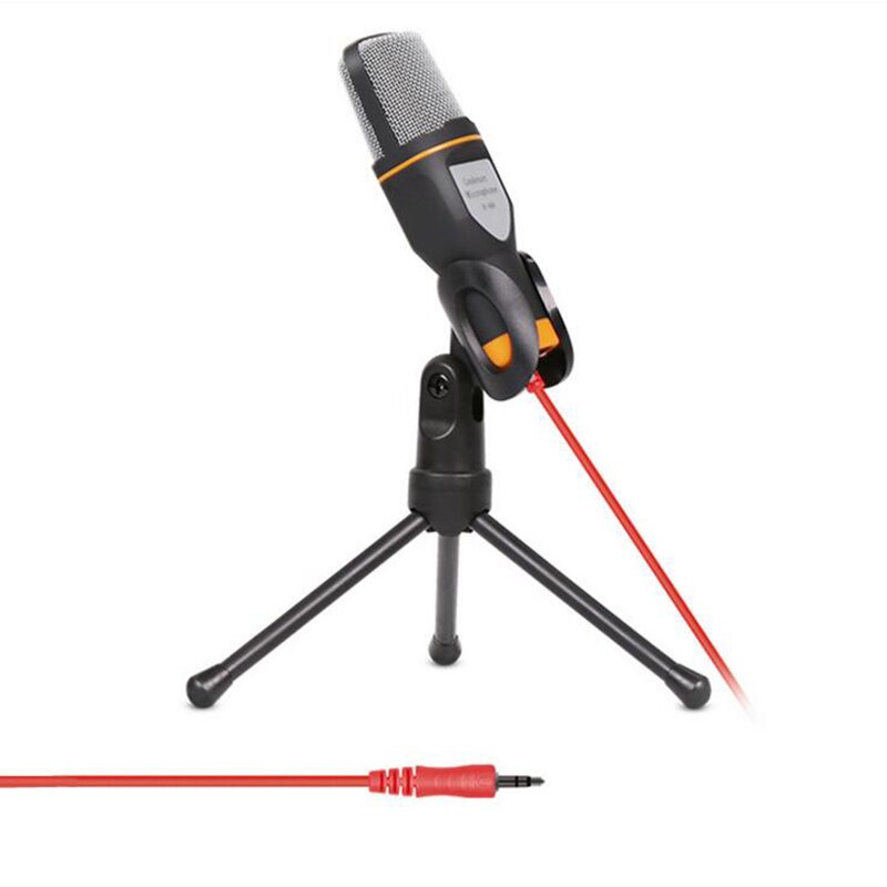 Handheld Microphone Sound Studio Microphone Mic for Computer Chat PC Laptop Skype MSN: Black