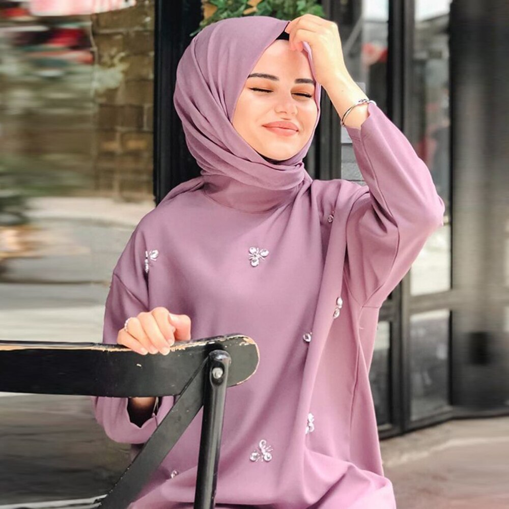Europeisk islam kläder abayas för kvinnor de moda musulman ensembler abaya dubai turkiet hijab muslimsk set hijab klänning