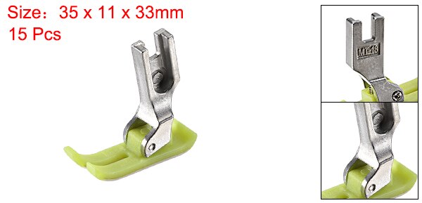 Uxcell 5/15/30 Uds prensatelas MT18 máquinas de coser industriales Extra finas precisas blancas/Rojas/azules de plástico y acero: White 15pcs