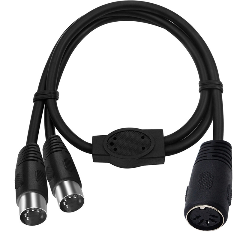 Midi Din 5pin Splitter Y Adapter Midi 5 Pin Mannelijk Naar Dubbel 2 X Din-5 Vrouwelijke Extensie Audio Midi Keyboard Synthesizer Elektrisch: WHITE