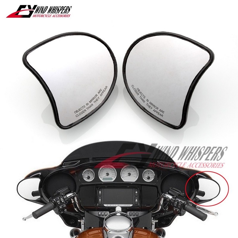 Noir 10mm carénage montage aile moto rétroviseurs pour Harley Davidson Street Glide FLHX FLHTCU 1996