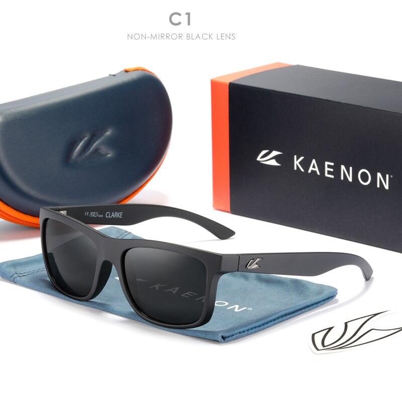 Square Kaenon Polarized Sunglasses TR90 frame men Mirrored lens Brand women Driving Fishing Sun glasses UV400 7 COLORS: C1